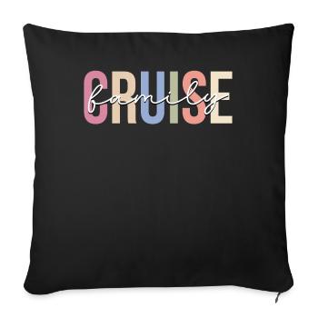 Cruise Holiday Cruise Cruise Ship - Sofa pillowcase 17,3'' x 17,3'' (45 x 45 cm) - black - Front