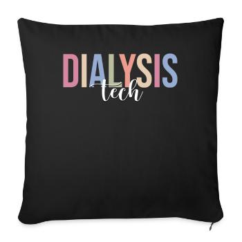Dialysis Technician - Sofa pillowcase 17,3'' x 17,3'' (45 x 45 cm) - black - Front