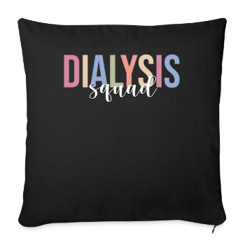 Dialysis Technician Dialysis Technician - Sofa pillowcase 17,3'' x 17,3'' (45 x 45 cm) - black - Front