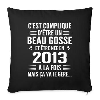Toujours Beau Gosse 2013 Birthday Gift 2013 - Sofa pillowcase 17,3'' x 17,3'' (45 x 45 cm) - black - Front