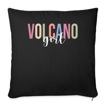 Volcanoes Volcano Lovers Geology Lava - Sofa pillowcase 17,3'' x 17,3'' (45 x 45 cm) - black - Front