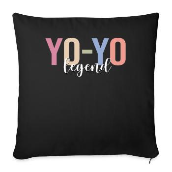 Yoyo - Housse de coussin décorative 45 x 45 cm - noir - Devant