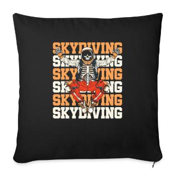 Fallschirmspringer Fallschirmspringen - Sofakissenbezug 45 x 45 cm - Schwarz - Vorne