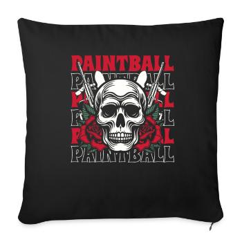 Paintball - Sofa pillowcase 17,3'' x 17,3'' (45 x 45 cm) - black - Front