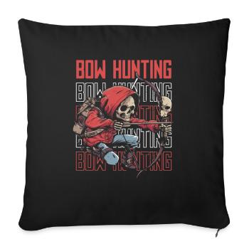 Bow Hunting Bow Hunter Skeleton - Sofa pillowcase 17,3'' x 17,3'' (45 x 45 cm) - black - Front
