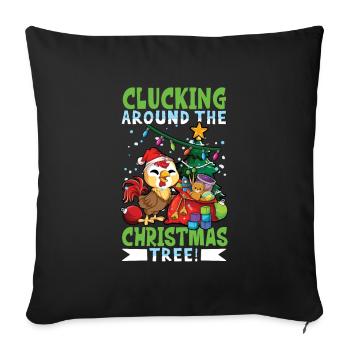 Christmas Chicken - Sofa pillowcase 17,3'' x 17,3'' (45 x 45 cm) - black - Front