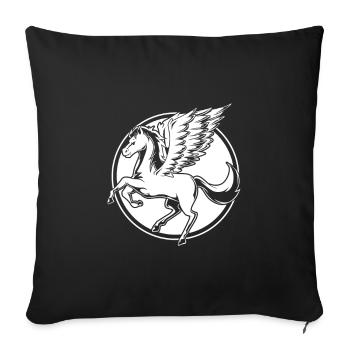 Pegasus - Sofa pillowcase 17,3'' x 17,3'' (45 x 45 cm) - black - Front