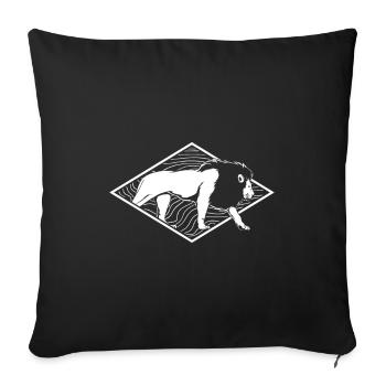 Lion - Sofa pillowcase 17,3'' x 17,3'' (45 x 45 cm) - black - Front