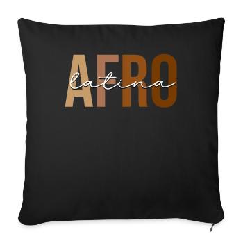 Fierté hispanique afro-américaine noire - Housse de coussin décorative 45 x 45 cm - noir - Devant