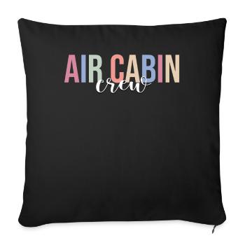 Hôtesse de l’air hôtesse de l’air - Housse de coussin décorative 45 x 45 cm - noir - Devant