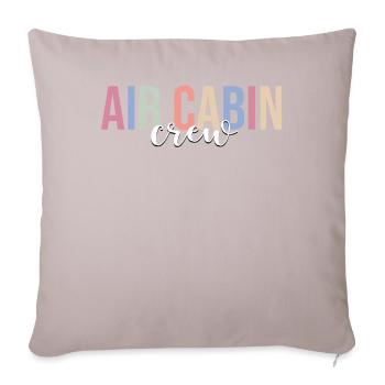 Flight attendant stewardess - Sofa pillowcase 17,3'' x 17,3'' (45 x 45 cm) - light taupe - Front