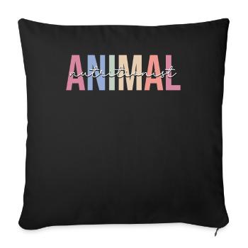 Veterinarian Animal Lover - Sofa pillowcase 17,3'' x 17,3'' (45 x 45 cm) - black - Front