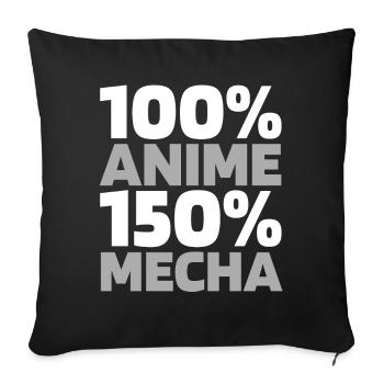 Manga d’anime - Housse de coussin décorative 45 x 45 cm - noir - Devant