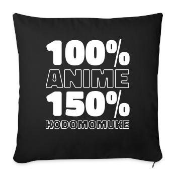 Manga d’anime - Housse de coussin décorative 45 x 45 cm - noir - Devant