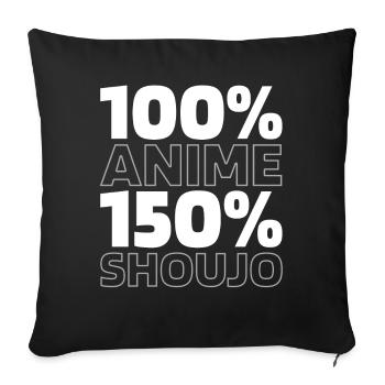 Manga d’anime - Housse de coussin décorative 45 x 45 cm - noir - Devant