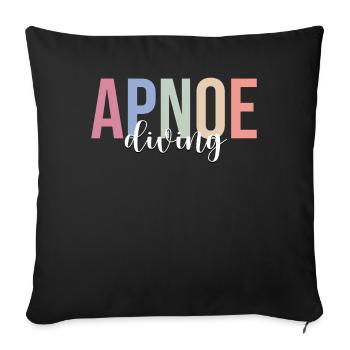 Freediving Freediving Scuba Diving - Sofa pillowcase 17,3'' x 17,3'' (45 x 45 cm) - black - Front