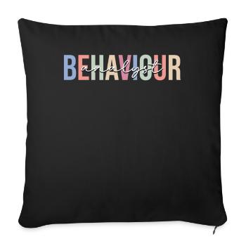 Behavior Analysis Therapist Data Behavior - Sofa pillowcase 17,3'' x 17,3'' (45 x 45 cm) - black - Front