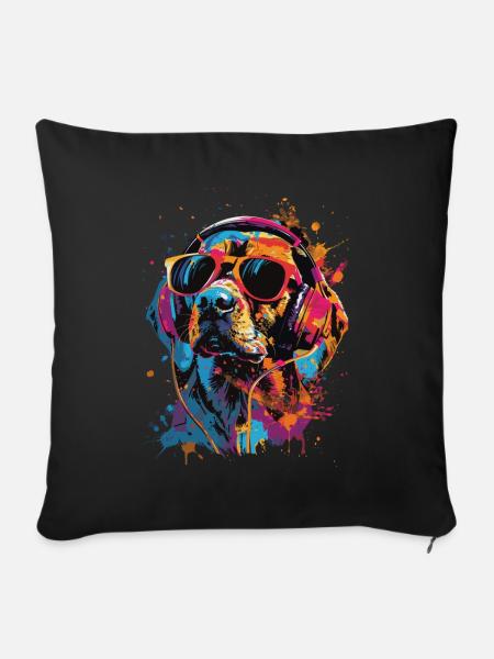 Beagle - Sofakissenbezug 45 x 45 cm - Schwarz