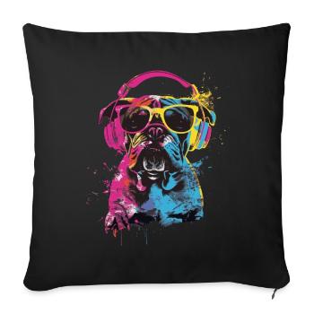 Bulldog - Sofakissenbezug 45 x 45 cm - Schwarz - Vorne