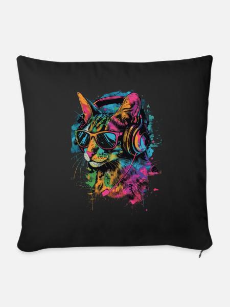 Fossa - Sofakissenbezug 45 x 45 cm - Schwarz