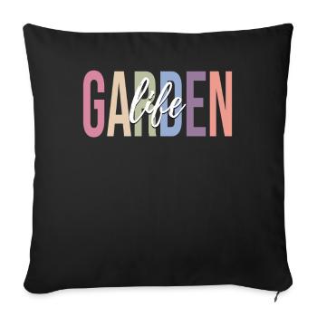Gardening Gardener - Sofa pillowcase 17,3'' x 17,3'' (45 x 45 cm) - black - Front