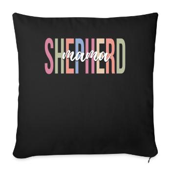 German Shepherd Mom Dog Mom - Sofa pillowcase 17,3'' x 17,3'' (45 x 45 cm) - black - Front