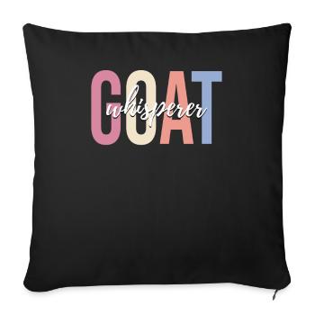 Funny Goat Lovers Farmer Agriculture - Sofa pillowcase 17,3'' x 17,3'' (45 x 45 cm) - black - Front