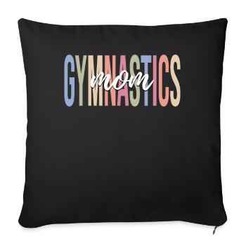 Gymnaste Acrobate Cheerleading - Housse de coussin décorative 45 x 45 cm - noir - Devant
