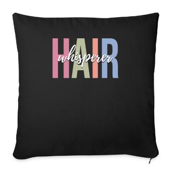 Coiffeur Coiffeur - Housse de coussin décorative 45 x 45 cm - noir - Devant