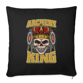 Archery Archery Archery Archer - Sofa pillowcase 17,3'' x 17,3'' (45 x 45 cm) - black - Front