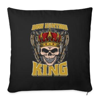 Bogenjagd Bogenjäger Bow Hunting King - Sofa pillowcase 17,3'' x 17,3'' (45 x 45 cm) - black - Front