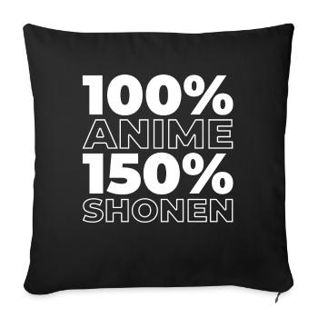 Manga d’anime - Housse de coussin décorative 45 x 45 cm - noir - Devant