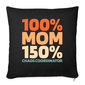 Mom Mom - Sofa pillowcase 17,3'' x 17,3'' (45 x 45 cm) - black - Front