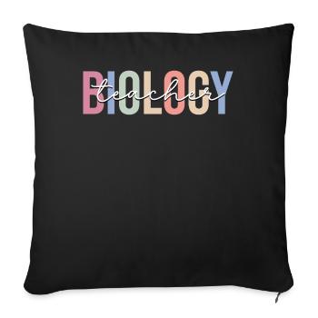 Scientific Biologist - Sofa pillowcase 17,3'' x 17,3'' (45 x 45 cm) - black - Front