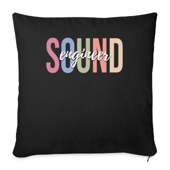 Sound Engineer Sound Engineer - Sofa pillowcase 17,3'' x 17,3'' (45 x 45 cm) - black - Front