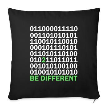 Le code binaire est différent - Housse de coussin décorative 45 x 45 cm - noir - Devant