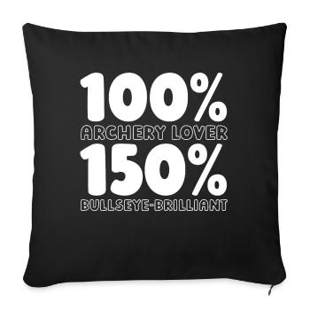 Archery Archery Archery Archer - Sofa pillowcase 17,3'' x 17,3'' (45 x 45 cm) - black - Front