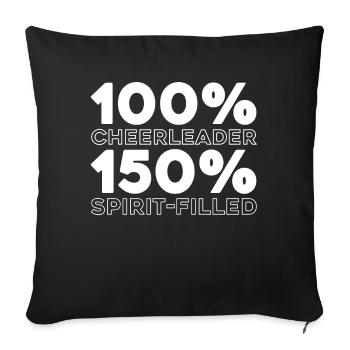 Cheerleader Cheerleading - Sofa pillowcase 17,3'' x 17,3'' (45 x 45 cm) - black - Front