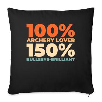 Archery Archery Archery Archer - Sofa pillowcase 17,3'' x 17,3'' (45 x 45 cm) - black - Front