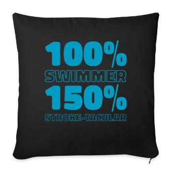 Nageurs nageurs - Housse de coussin décorative 45 x 45 cm - noir - Devant