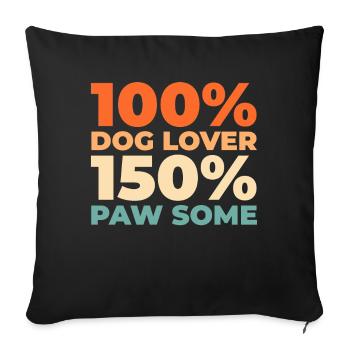 Chien Ami à quatre pattes - Housse de coussin décorative 45 x 45 cm - noir - Devant