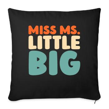 Sorority Soroitas Big Sister - Sofa pillowcase 17,3'' x 17,3'' (45 x 45 cm) - black - Front
