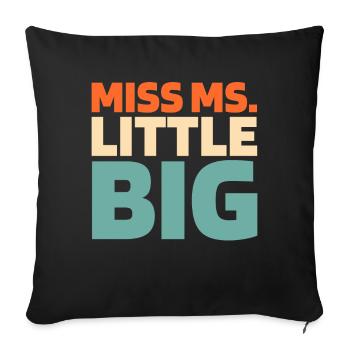 Sorority Soroitas Little Sister - Sofa pillowcase 17,3'' x 17,3'' (45 x 45 cm) - black - Front