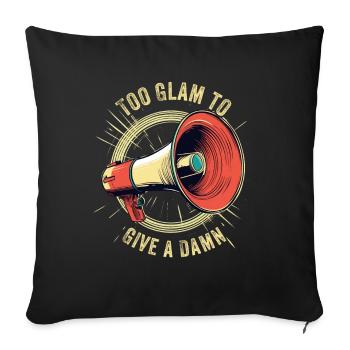Créateur numérique trop glamour pour se donner un foutu social - Housse de coussin décorative 45 x 45 cm - noir - Devant