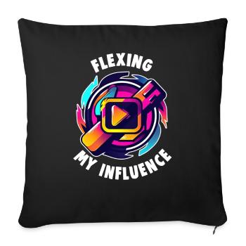 Créateur numérique : Exercer son influence sur les médias sociaux - Housse de coussin décorative 45 x 45 cm - noir - Devant