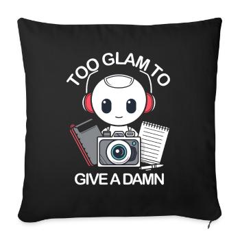 Créateur numérique trop glamour pour se donner un foutu social - Housse de coussin décorative 45 x 45 cm - noir - Devant