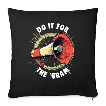 Créateur numérique Faites-le pour le 'gram Médias sociaux - Housse de coussin décorative 45 x 45 cm - noir - Devant