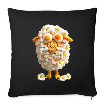 Riz frit de mouton - Housse de coussin décorative 45 x 45 cm - noir - Devant