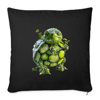 Turtle Cucumber Salad - Sofa pillowcase 17,3'' x 17,3'' (45 x 45 cm) - black - Front