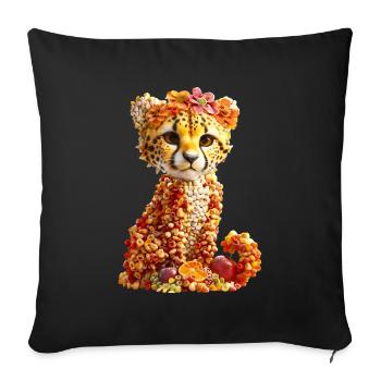 Muesli guépard - Housse de coussin décorative 45 x 45 cm - noir - Devant